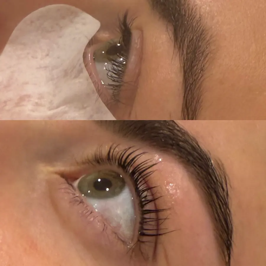 Korean lash lift close up