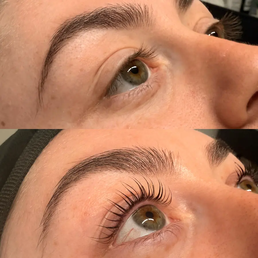Lash lift and brow result